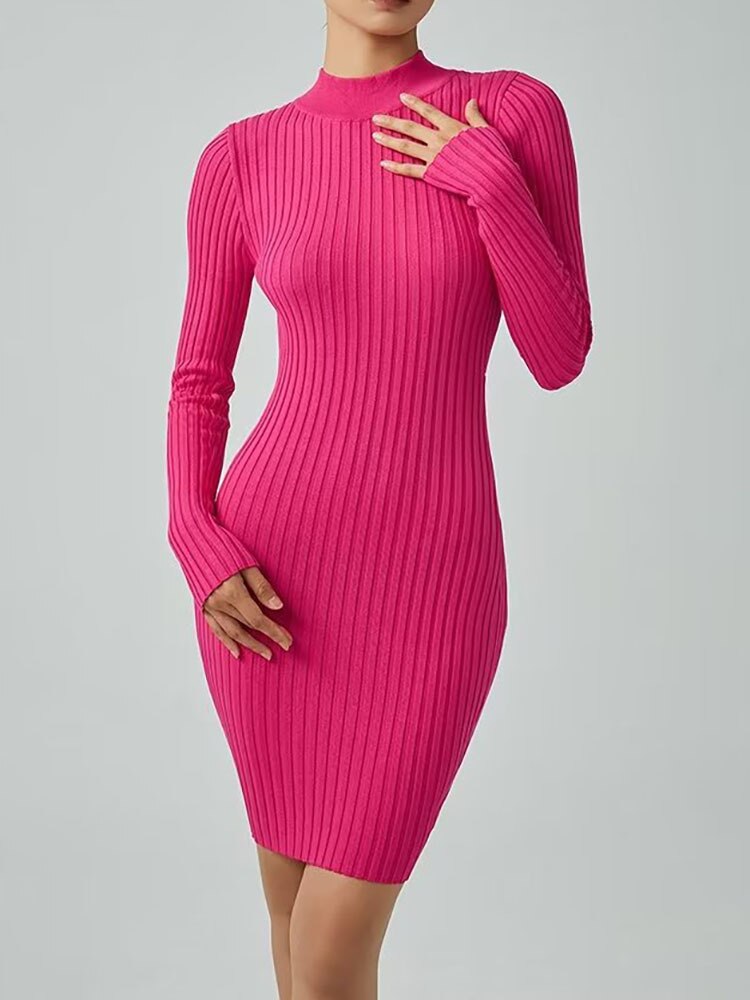 Slim Backless Knitted Dress