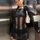 See-Through Long Sleeve Dress