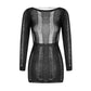 See-Through Long Sleeve Dress